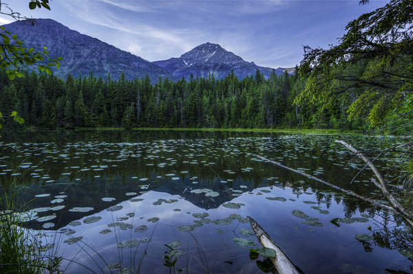 Poster Pemandangan Gunung USA Parks Lake Mountains 1Z 005