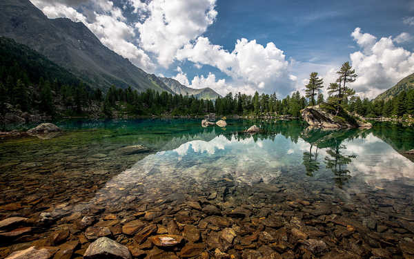 Poster Pemandangan Gunung Cloud Forest Lake Landscape Mountain Sky Earth Reflection APC