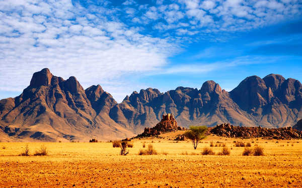 poster pegunungan african savanna landscape mountains WPS