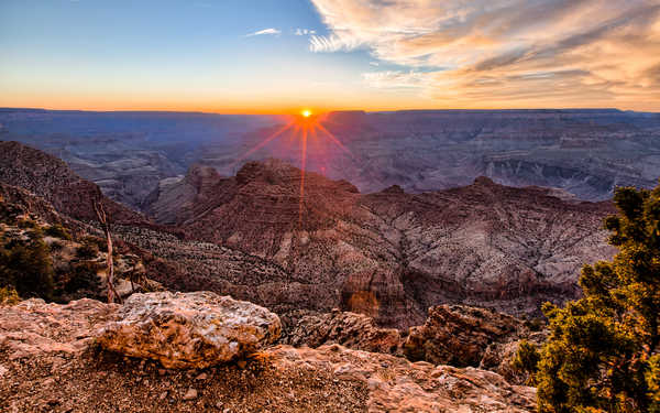 Poster Pemandangan Gunung Grand Canyon Park USA Mountains Sunrises and 1Z