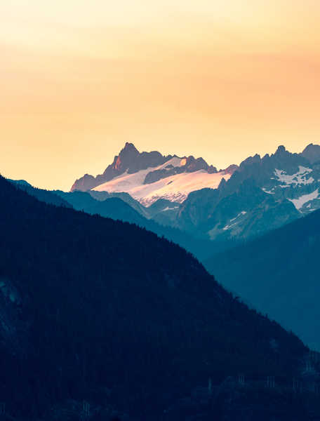 Poster Pemandangan Gunung mountains forest sunset porteau cove provincial park canada WPS