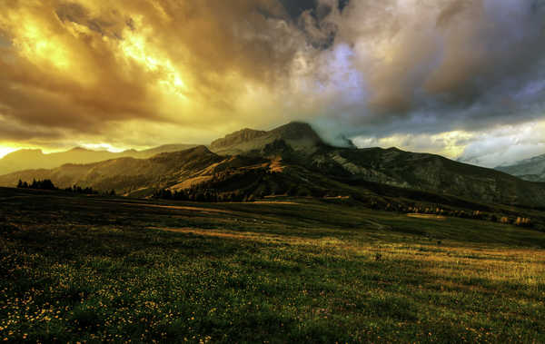 Poster Pemandangan Gunung Scenery France Mountains 1Z 001