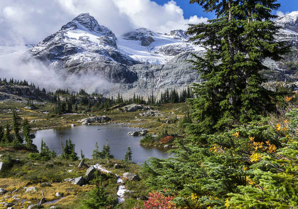 poster gunung Scenery Mountains Lake 1Z 001