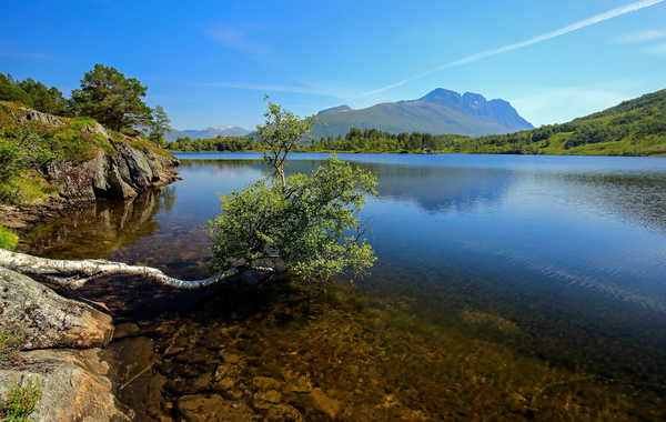 poster gunung Mountains Lake Norway 1Z