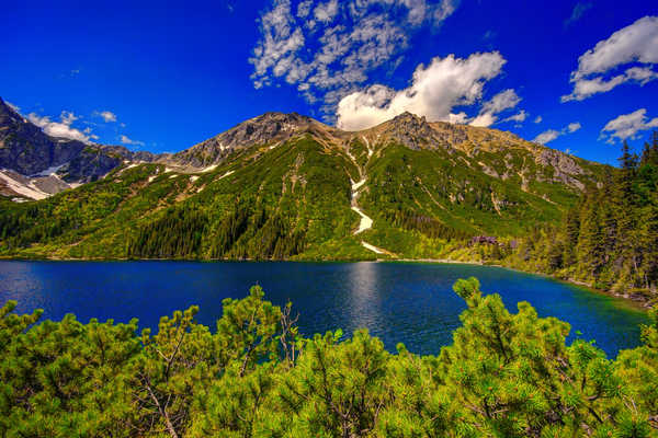 poster gunung Blue Lake Mountain Mountains Mountain APC