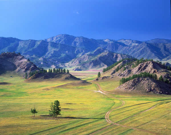 Poster Pemandangan Gunung Russia Mountains Grasslands Bochi Altai Republic 1Z