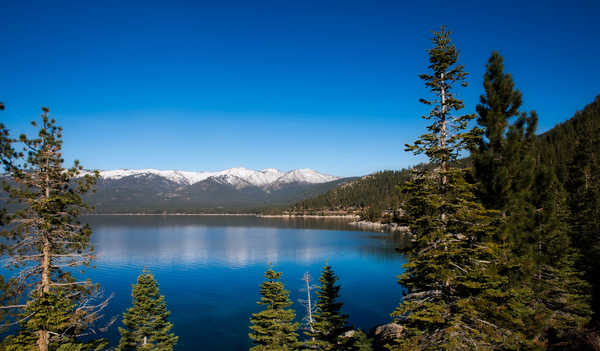 poster pegunungan Mountains Lake Forests Scenery USA Lake Tahoe 1Z