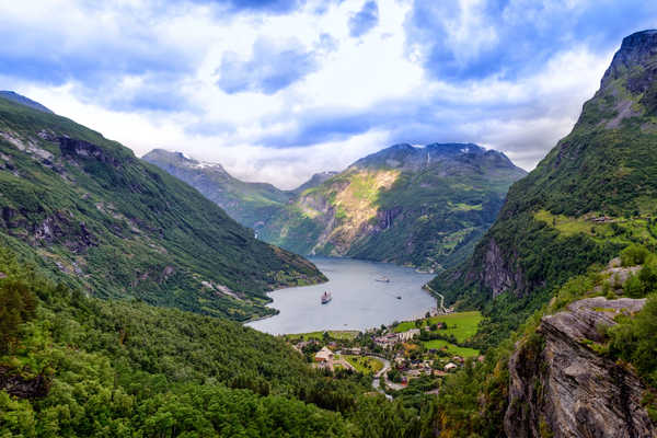 poster gunung Norway Mountains Rivers Forests Geiranger Fjord 1Z