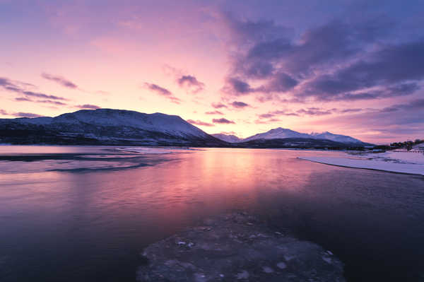 poster pegunungan Norway Lofoten Winter Mountains Sunrises and 1Z