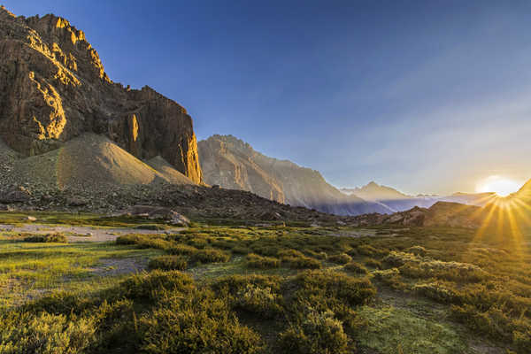 Poster Pemandangan Gunung Chile Sunrises and sunsets Mountains Andes 1Z