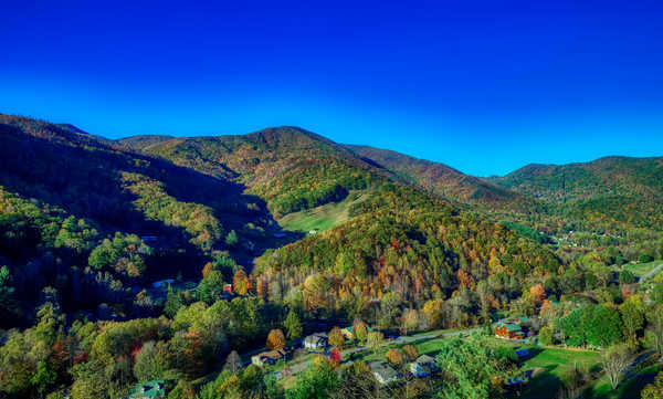 poster gunung USA Mountains Forests Autumn Scenery North 1Z