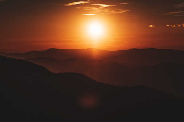 poster pemandangan alam gunung sunset mountains shenandoah national park virginia usa 5k WPS