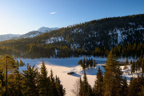 poster gunung Switzerland Mountains Forests Morning Lake Lake 1Z