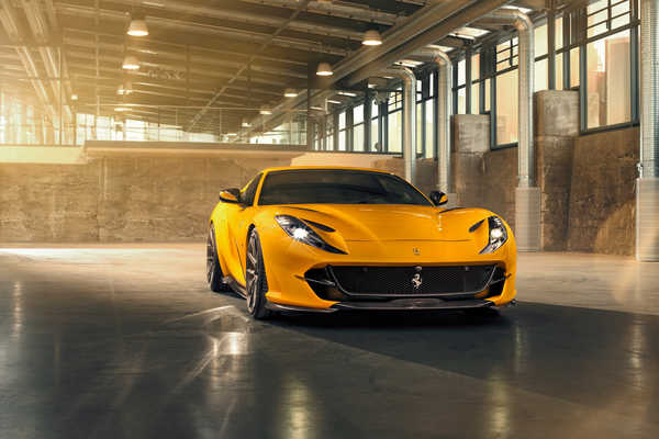 Poster Mobil Ferrari Superfast 812 by Novitec Yellow 1ZM002