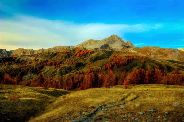 Poster Pemandangan Gunung France Mountains Autumn 1Z