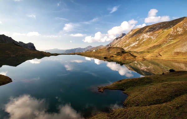 Poster Pemandangan Gunung Germany Lake Mountains Sky Scenery Alps 1Z