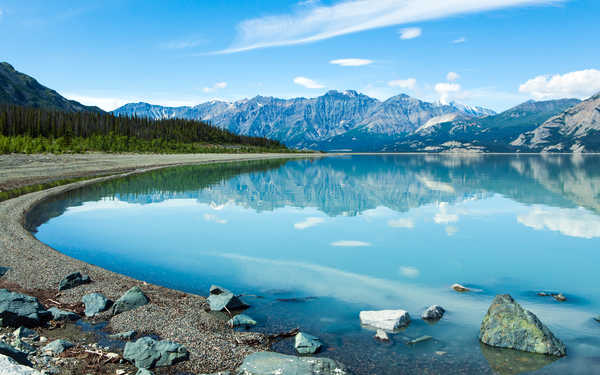 Poster Pemandangan Gunung Canada Lake Mountains 1Z 002