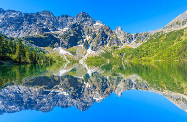 poster pemandangan alam gunung Poland Mountains Lake 1Z 001