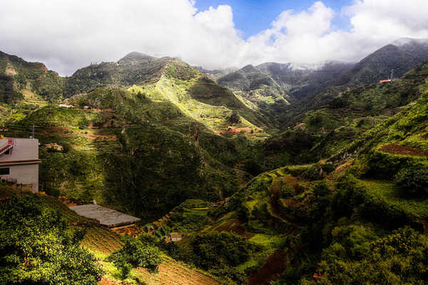 poster pemandangan alam gunung Spain Mountains Tenerife Canary Islands Clouds 1Z