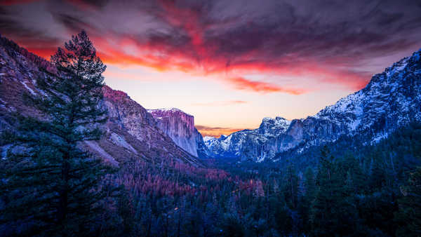 poster pegunungan yosemite national park yosemite valley mountains hdr WPS