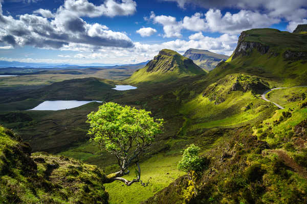 poster pegunungan Sky Mountains Scotland Scenery Isle of Skye Clouds 1Z