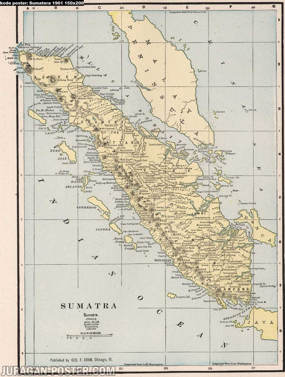Peta Sumatera Kuno 1901