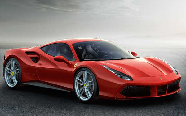 Poster Mobil Ferrari 488 GTB Red Car Sport Car Ferrari Ferrari 488 APC001
