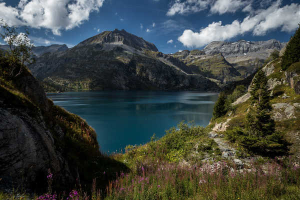 poster gunung Mountains Switzerland Lake Alps 1Z