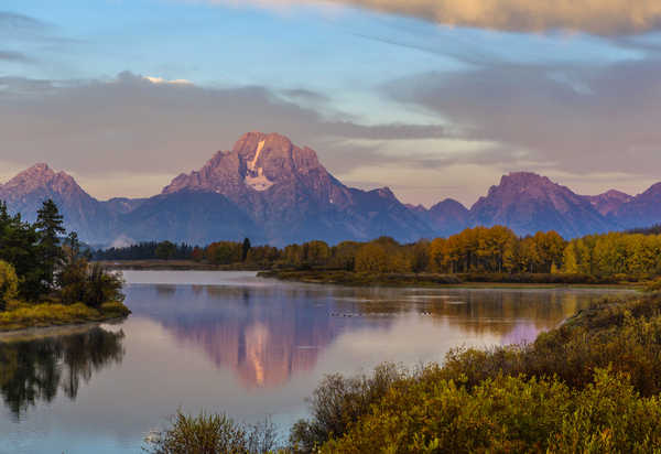 poster pemandangan alam gunung USA Parks Mountains Lake 1Z 002