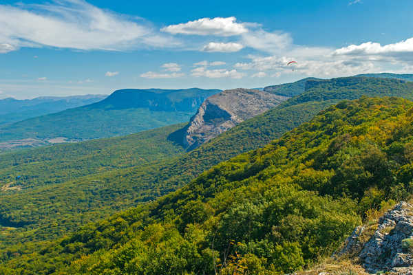 poster pegunungan Russia Crimea Scenery Mountains Forests 1Z