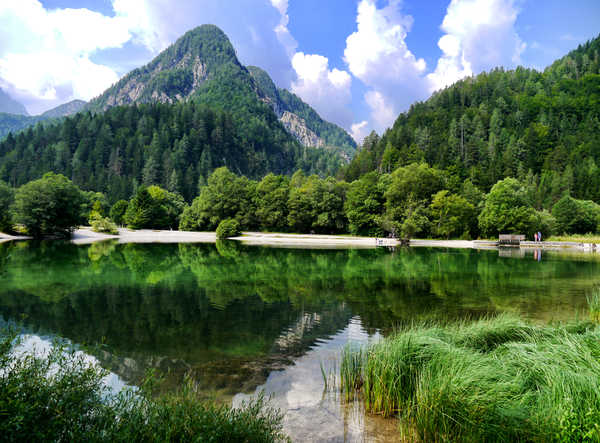 poster pemandangan alam gunung Slovenia Lake Mountains 1Z 002