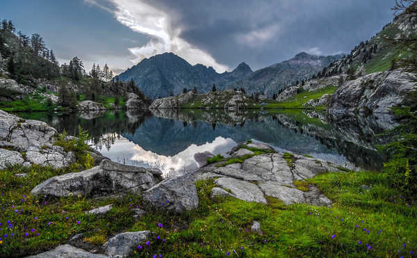 poster gunung France Mountains Lake 1Z 003