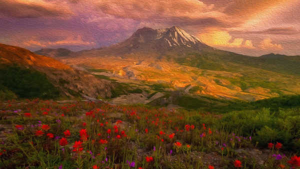 Poster Pemandangan Gunung Artistic Mountain Mountains Mountain APC