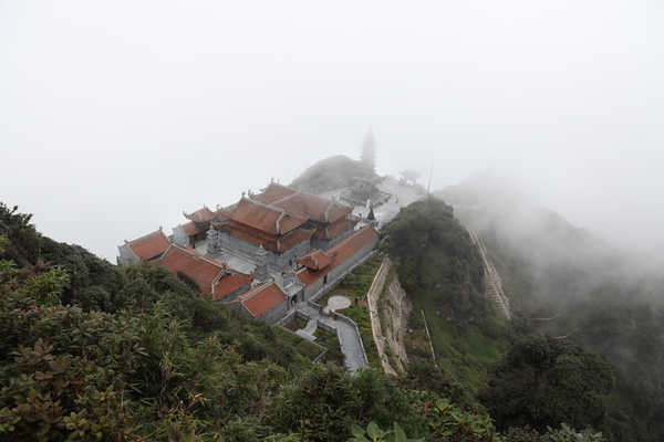 poster pemandangan alam gunung Mountains Temples Vietnam mount Fansipan Lao Cai 1Z