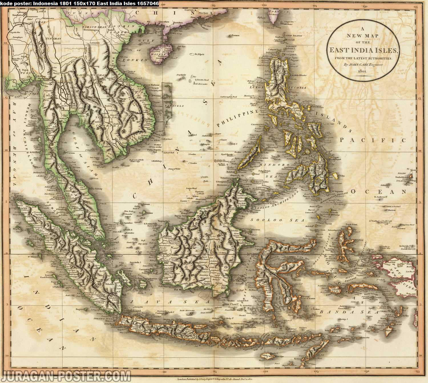 peta indonesia kuno tahun 1801