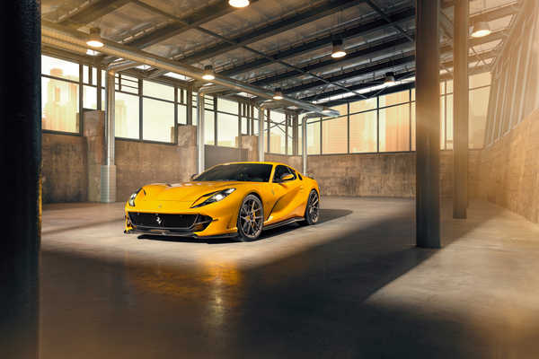 Poster Mobil Ferrari Superfast 812 by Novitec Yellow 1ZM003
