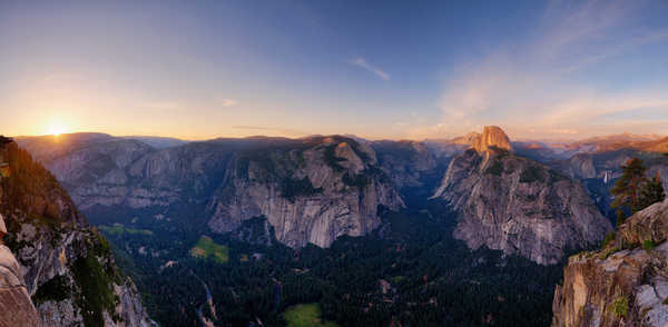 poster gunung Scenery Mountains Sky Forests USA Yosemite 10000x4896 1Z