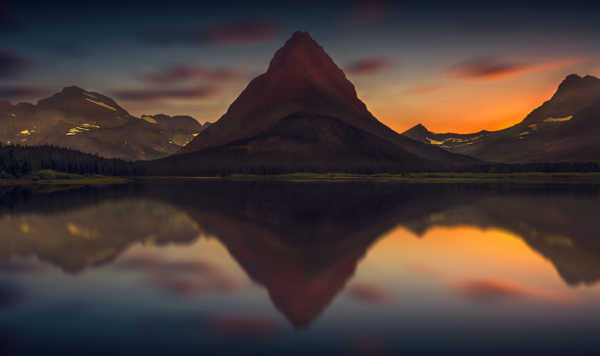 poster pemandangan alam gunung Lake Mountain Nature Peak Reflection Earth Reflection APC 001