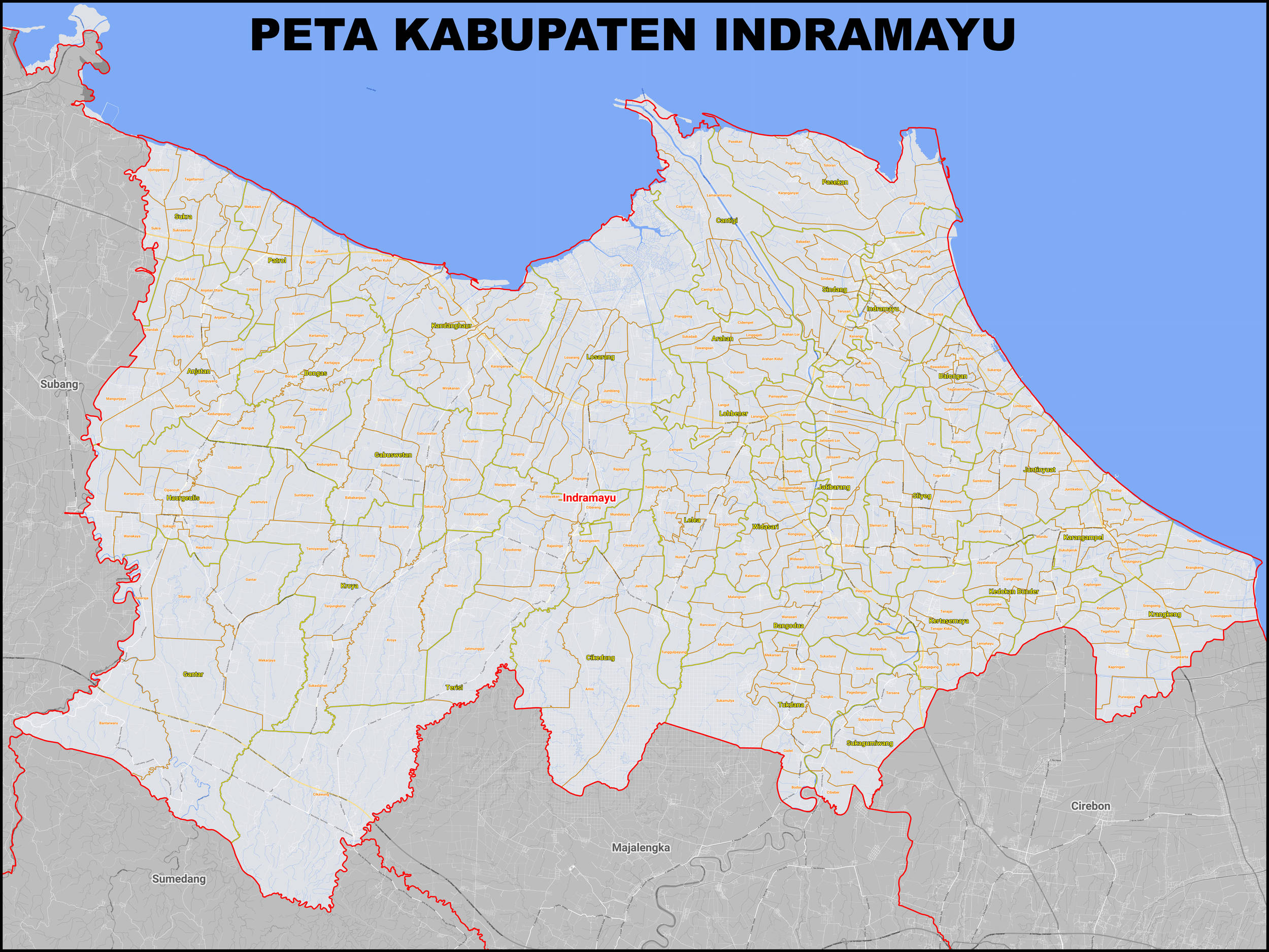 Peta Kabupaten Indramayu