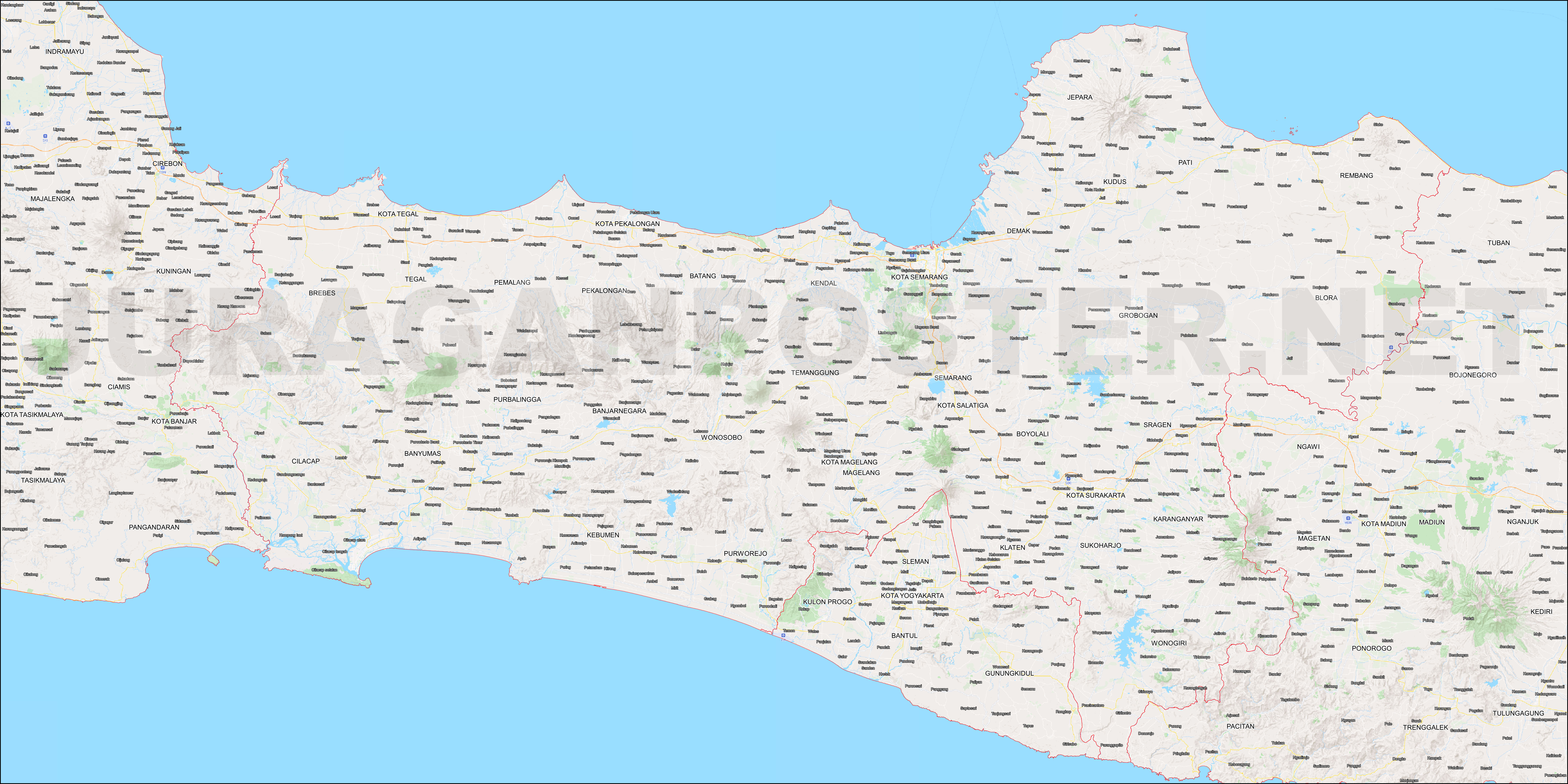 peta jalan jawa tengah