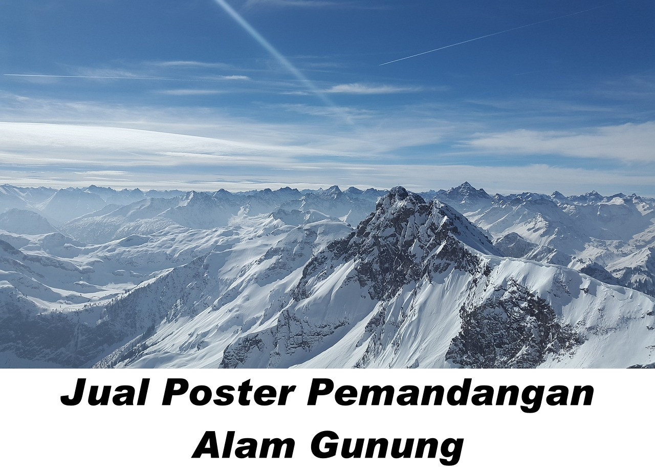 Poster pemandangan alam gunung